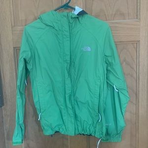 Green north face jacket